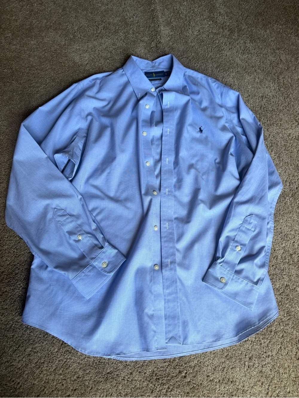 Polo by Ralph Lauren Light Blue Long-Sleeve Button-Down Shirt